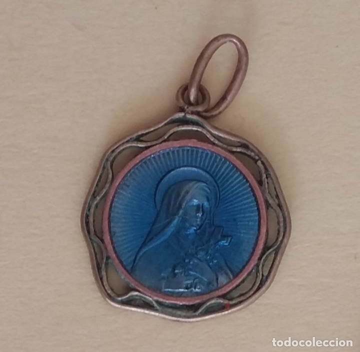 Antigua Medalla Virgen Esmaltada Modernista Comprar Medallas Religiosas Antiguas En 