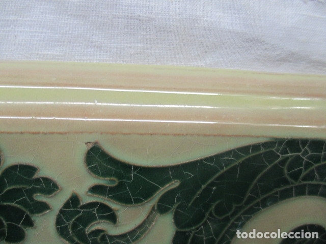 Antig&uuml;edades: Azulejo cenefa Triana Valdillo Plata - Foto 2