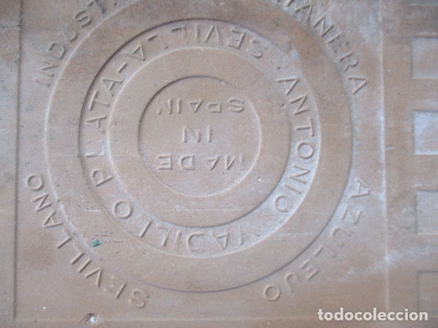 Antig&uuml;edades: Azulejo cenefa Triana Valdillo Plata - Foto 3