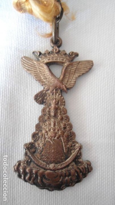 Antig&uuml;edades: ANTIGUA MEDALLA VIRGEN DEL ROCIO - Foto 2