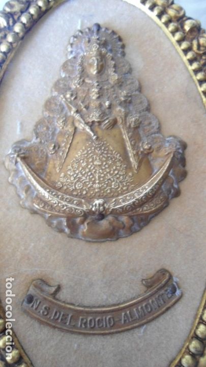 Antig&uuml;edades: ANTIGUA PLACA DE LA VIRGEN DEL ROCIO DE ALMONTE - Foto 2