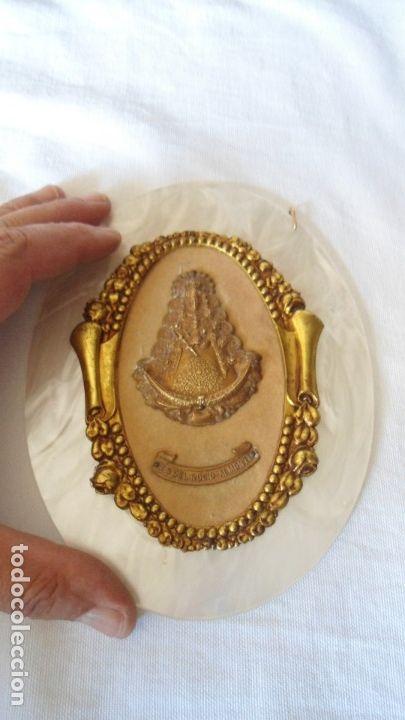 Antig&uuml;edades: ANTIGUA PLACA DE LA VIRGEN DEL ROCIO DE ALMONTE - Foto 4
