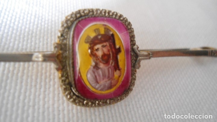 Antig&uuml;edades: ANTIGUO ALFILER CON CRISTO - Foto 2