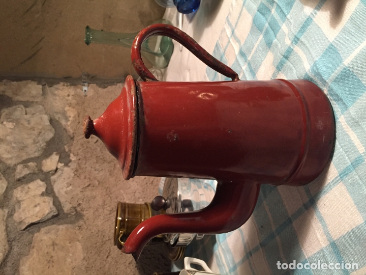 antigua cafetera de porcelana esmaltada de colo - Comprar Utensilios del  Hogar Antiguos en todocoleccion - 182125455