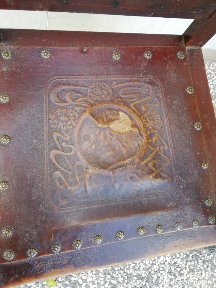 Antig&uuml;edades: ANTIGUO SILL&Oacute;N DE BARBERO - BARBERIA - Foto 11