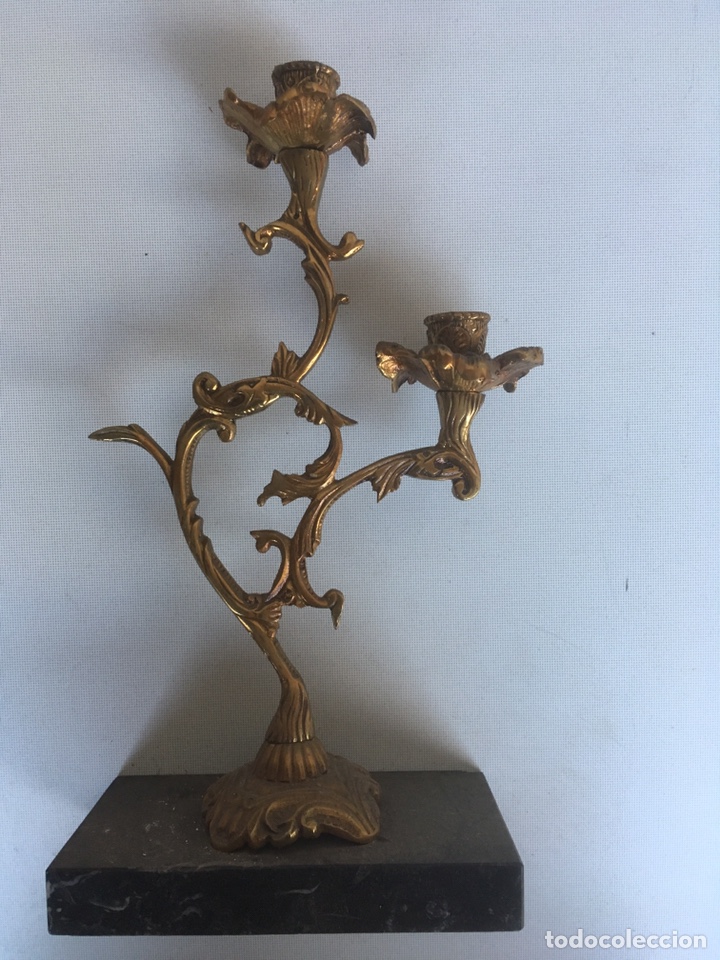 Antig&uuml;edades: 2 CANDELABRO DE DOS BRAZOS - Foto 2