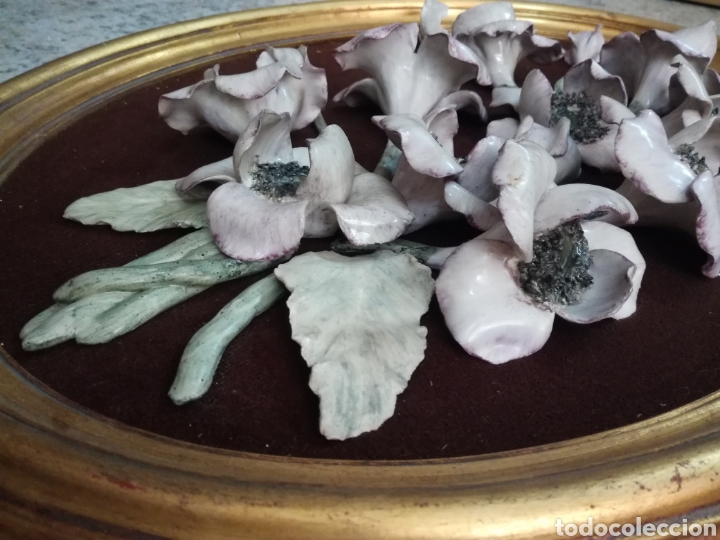 Antig&uuml;edades: Cuadro floral porcelana - Foto 3