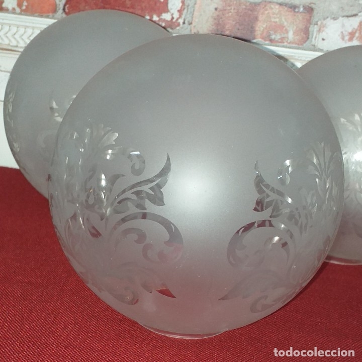 Antig&uuml;edades: 6 GLOBOS DE L&Aacute;MPARA - Foto 2