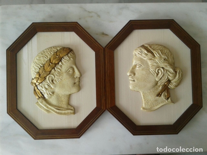 Antig&uuml;edades: Pareja de bustos de perfil, estilo cl&aacute;sico - Foto 1