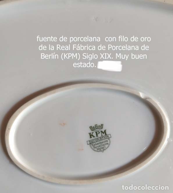 Antig&uuml;edades: Fuente de porcelana KPM - Foto 2
