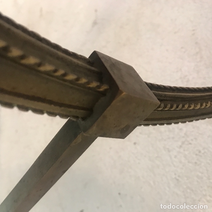 Antig&uuml;edades: MESA DE CENTRO BRONCE Y CRISTAL 1940 - Foto 7