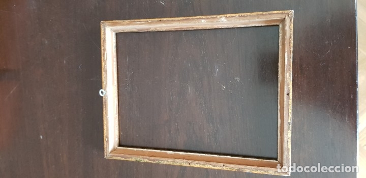 Antig&uuml;edades: Marco dorado de madera. 22 X 17 cm - Foto 2