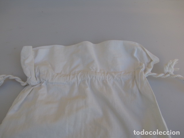 Antig&uuml;edades: Bolsa de algod&oacute;n y cord&oacute;n de seda para ropa &iacute;ntima - Foto 2