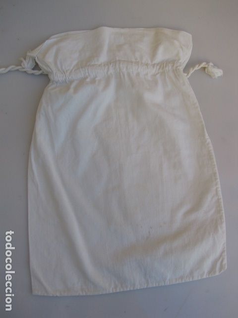 Antig&uuml;edades: Bolsa de algod&oacute;n y cord&oacute;n de seda para ropa &iacute;ntima - Foto 4