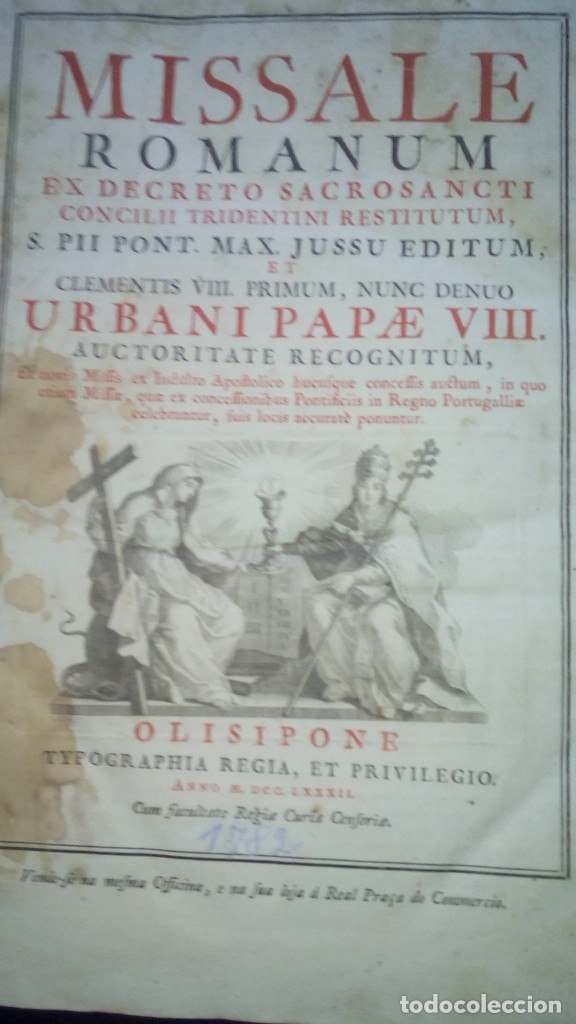 Antig&uuml;edades: Misal Latin a&ntilde;o 1782 - Foto 12