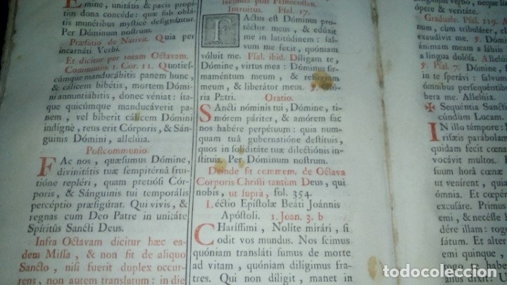 Antig&uuml;edades: Misal Latin a&ntilde;o 1782 - Foto 24
