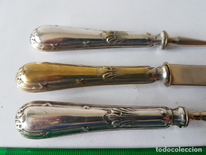 Antig&uuml;edades: JUEGO DE CUCHARA, TENEDOR Y CUCHILLO. - Foto 3