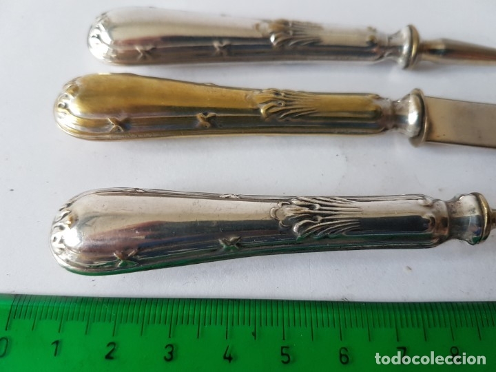 Antig&uuml;edades: JUEGO DE CUCHARA, TENEDOR Y CUCHILLO. - Foto 4