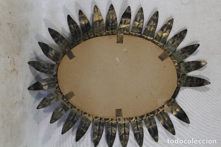 Antig&uuml;edades: espejo sol metal - Foto 4