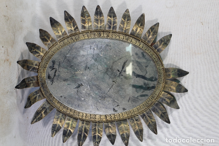 Antig&uuml;edades: espejo sol metal - Foto 1