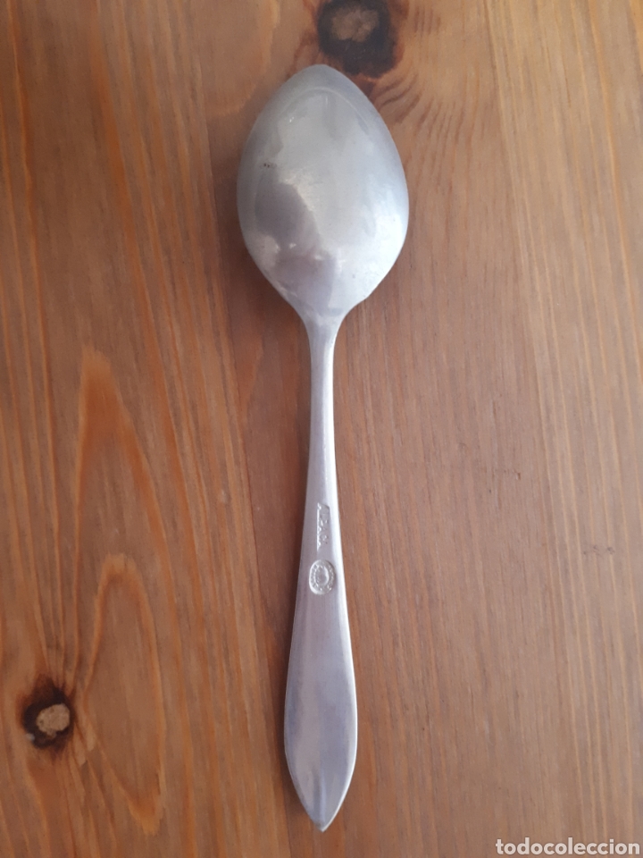 Antig&uuml;edades: Cuchara cucharilla postre alpaca - Foto 2