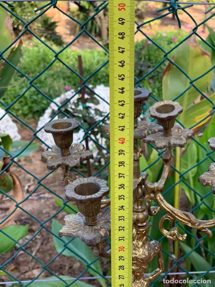 Antig&uuml;edades: Candelabros Bronce Art Deco - Foto 6