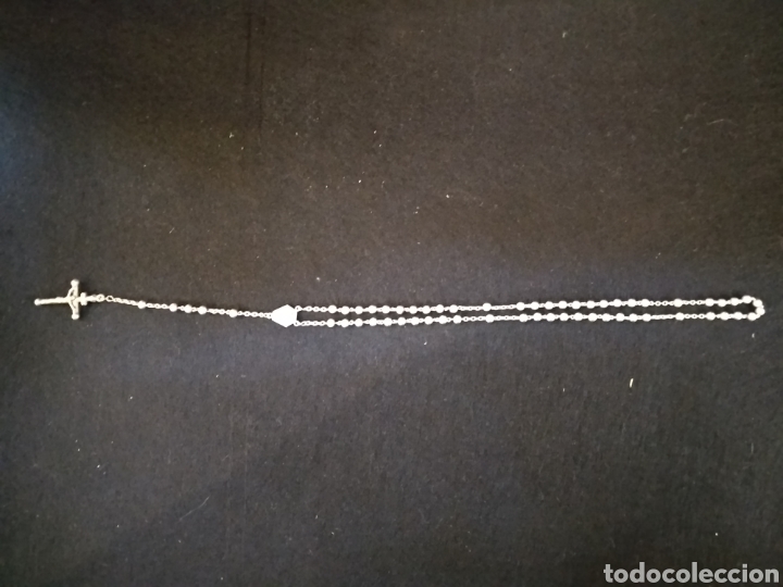 Antig&uuml;edades: Rosario de plata, 34cm - Foto 2