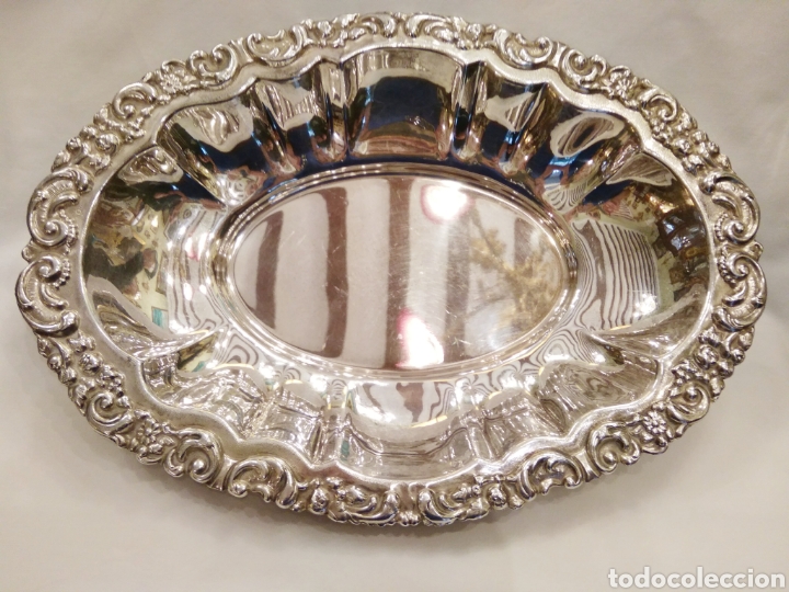 Antig&uuml;edades: Panera bandeja plateada - Foto 1