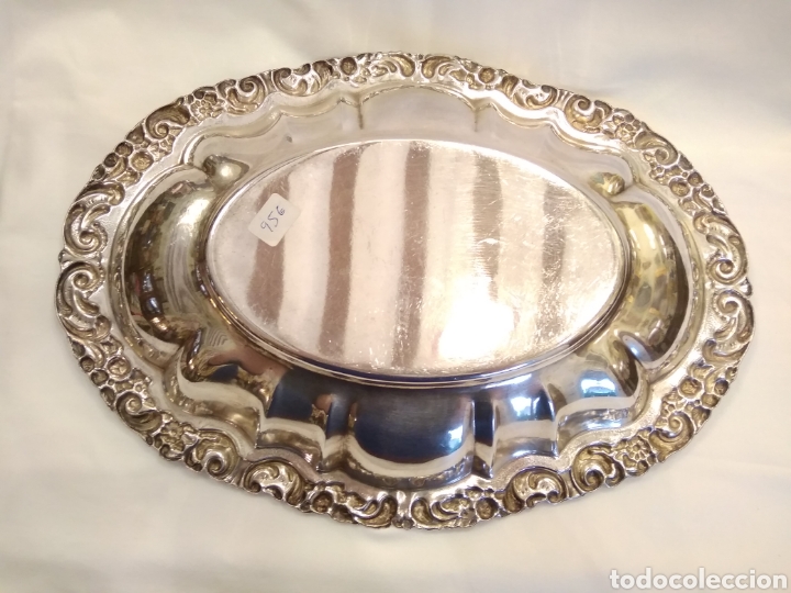 Antig&uuml;edades: Panera bandeja plateada - Foto 2