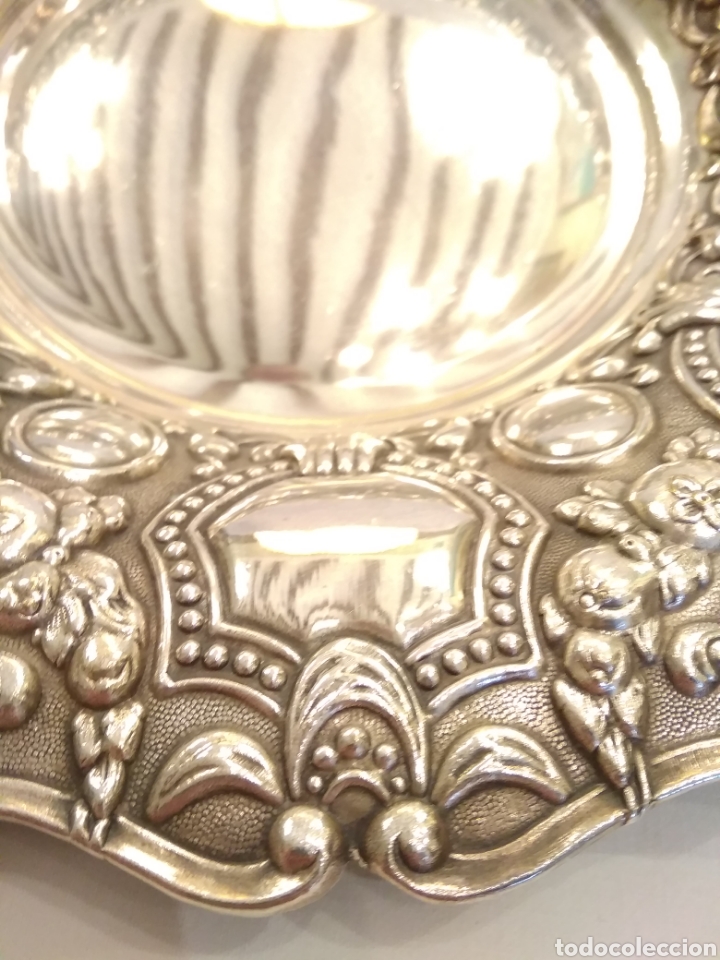 Antig&uuml;edades: Panera bandeja plateada - Foto 4