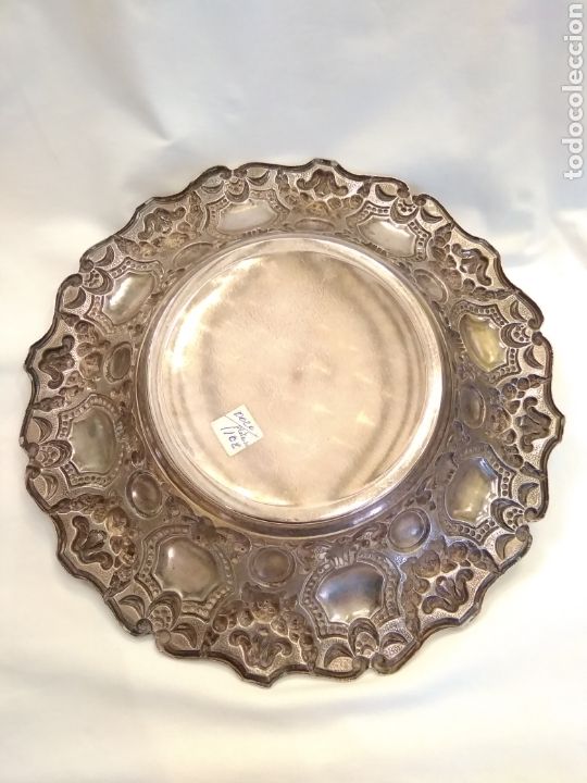 Antig&uuml;edades: Panera bandeja plateada - Foto 2