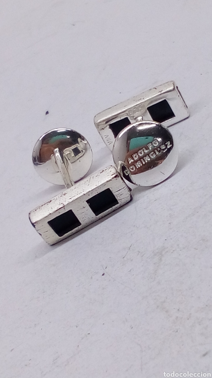 Antig&uuml;edades: Gemelos de plata Adolfo Domingez/G10 - Foto 1