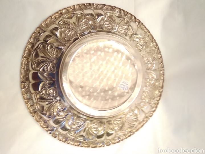 Antig&uuml;edades: Panera bandeja plateada - Foto 2