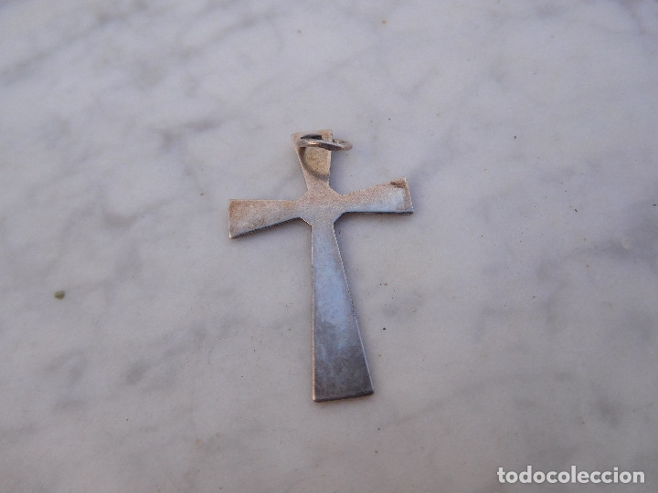 Antig&uuml;edades: Cruz religiosa de plata maciza - Foto 2