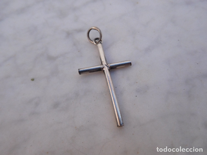 Antig&uuml;edades: Cruz religiosa de plata maciza - Foto 2