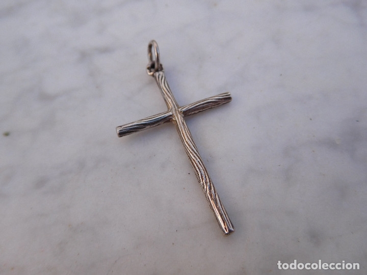 Antig&uuml;edades: Cruz religiosa de plata maciza - Foto 2