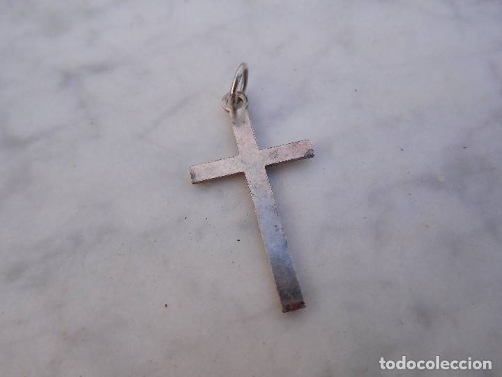 Antig&uuml;edades: Cruz religiosa de plata maciza - Foto 2