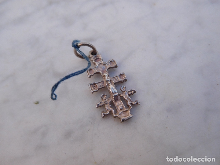 Antig&uuml;edades: Cruz de Caravaca de plata maciza - Foto 2