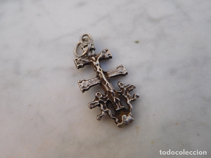 Antigüedades: Cruz de Caravaca de plata maciza - Foto 1 - 182693378