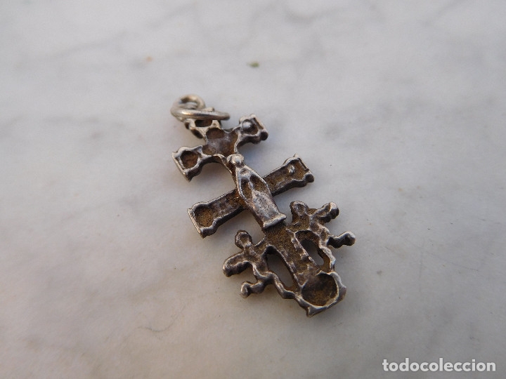 Antigüedades: Cruz de Caravaca de plata maciza - Foto 2 - 182693378
