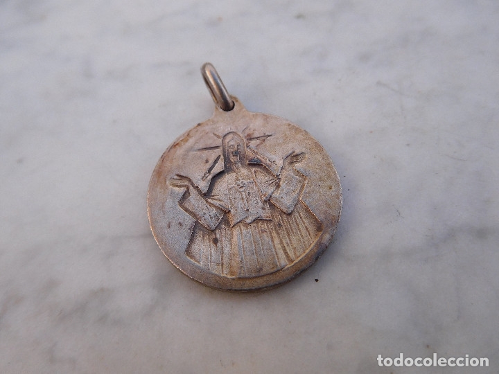 Antig&uuml;edades: Medalla de plata maciza de N.S. de Fatima - Foto 2