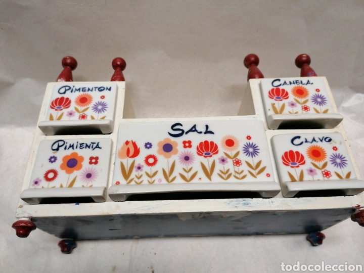 Antig&uuml;edades: especiero de porcelana - Foto 5