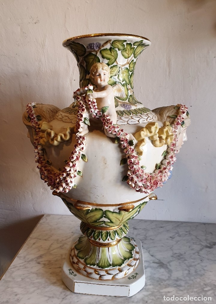 Antig&uuml;edades: GRAN JARRON DE PORCELANA - Foto 4