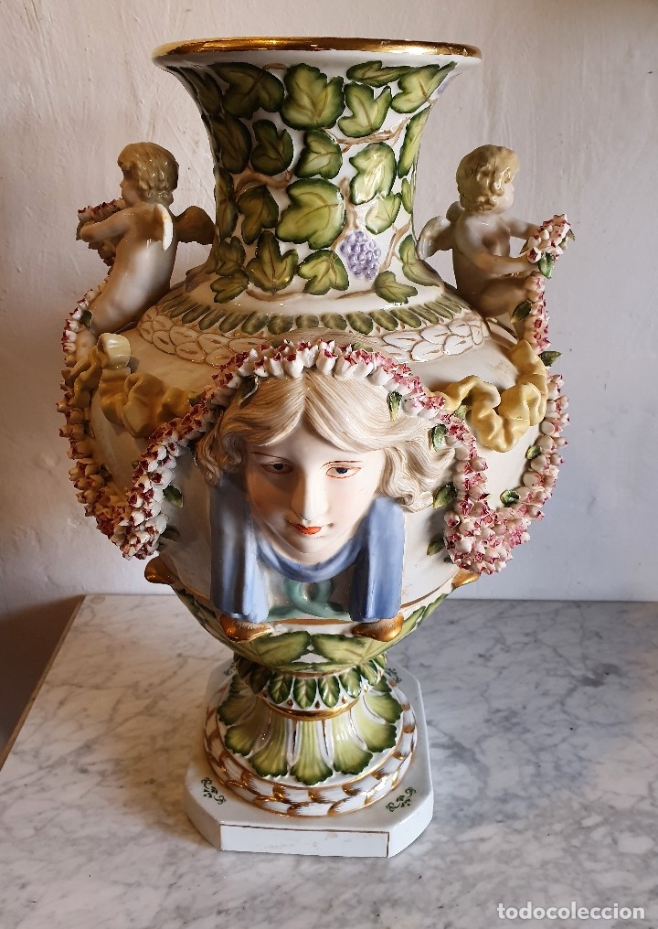Antig&uuml;edades: GRAN JARRON DE PORCELANA - Foto 5