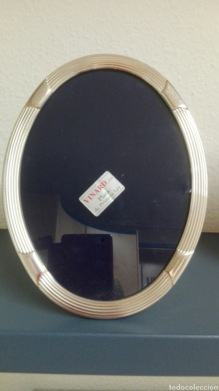 Antig&uuml;edades: Marco de plata primera ley, 19x15. - Foto 2