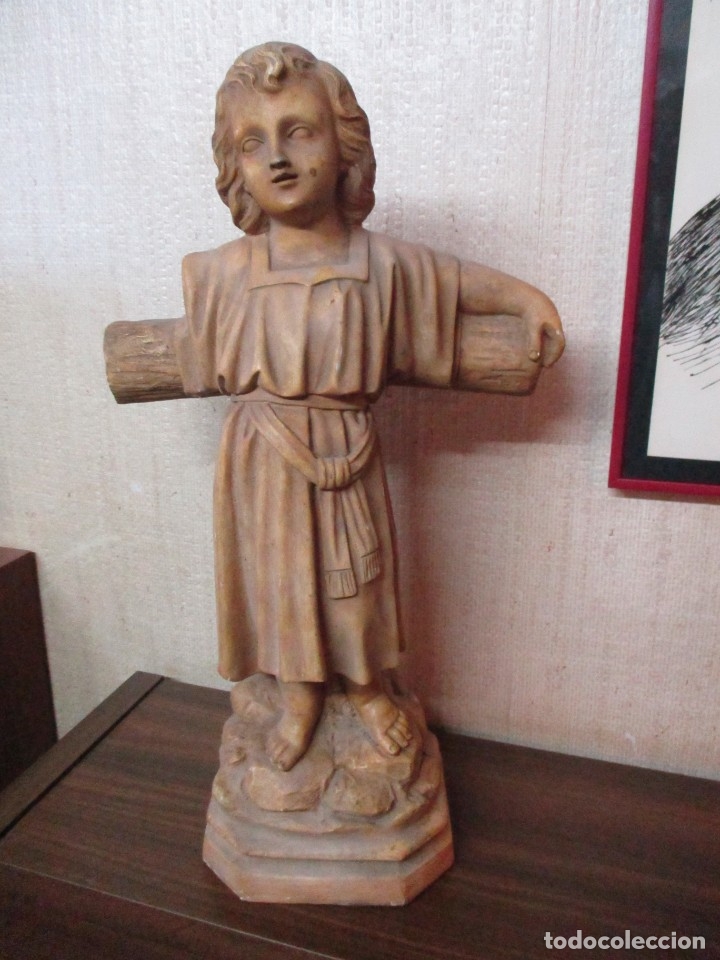 Antig&uuml;edades: ni&ntilde;o Jes&uacute;s en la cruz - Foto 1