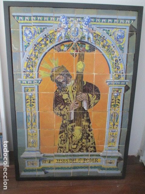 Antig&uuml;edades: retablo ceramico azulejos (Gran Poder) Jose Macias - Foto 1