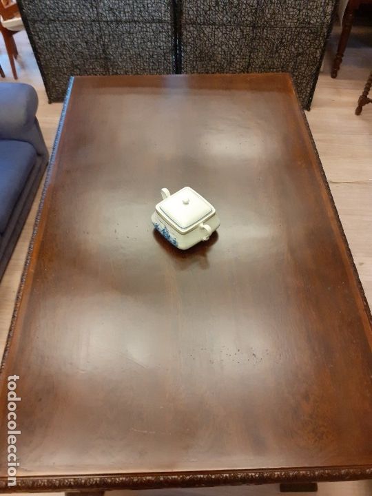 Antig&uuml;edades: Gran mesa de comedor de roble de estilo neorenacimiento - Foto 1