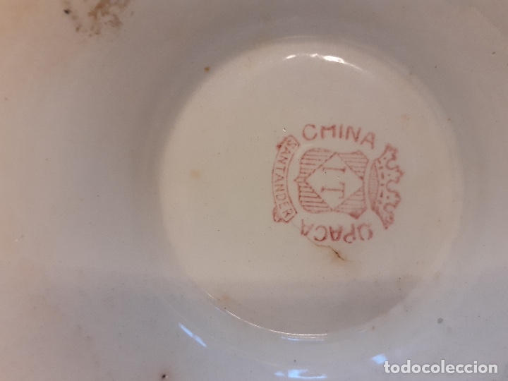 Antig&uuml;edades: Antiguo plato de Opaca China de Santander - Foto 4