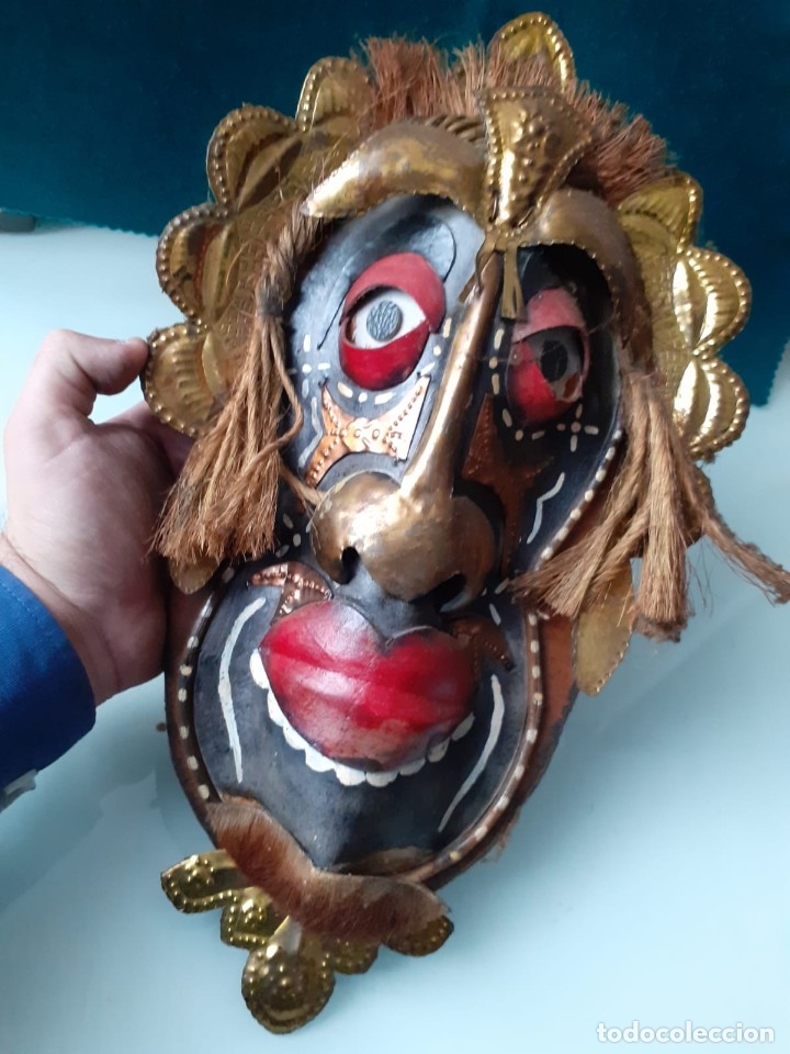 Antig&uuml;edades: Curiosa mascara de madera  africana - Foto 1